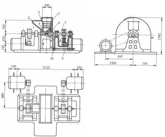 籠型粉碎機結構圖